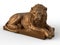 3D rendering - majestic lion statuette