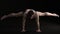 3D Rendering : a male gymnast performs gymnastics exercise