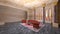 3D rendering of the marble living room