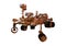 3D Rendering Mars Rover on White