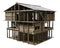 3D Rendering Medieval Scout Tower on White