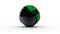 3D rendering of the model of continents, continents of the planet Earth. In the center is a black sphere, a symbol of wealth,