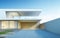 3D rendering of modern house with swimming pool on sea background, Exterior. 3d rendering