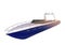 3D Rendering Motor Boat on White