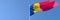 3D rendering of the national flag of Andorra waving in the wind