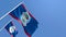 3D rendering of the national flag of Belize waving in the wind