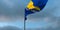 3d rendering of the national flag of the Bosnia and Herzegovina