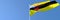 3D rendering of the national flag of Brunei waving in the wind