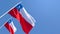 3D rendering of the national flag of Chile waving in the wind