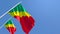 3D rendering of the national flag of Congo waving in the wind