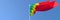 3D rendering of the national flag of Congo waving in the wind