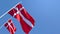 3D rendering of the national flag of Denmark waving in the wind