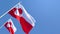 3D rendering of the national flag of Greenland waving in the wind