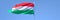 3D rendering of the national flag of Hungary waving in the wind