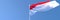 3D rendering of the national flag of Indonesia waving in the wind