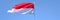 3D rendering of the national flag of Indonesia waving in the wind