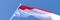 3D rendering of the national flag of Indonesia waving in the wind