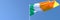 3D rendering of the national flag of Ireland waving in the wind