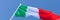 3D rendering of the national flag of Italy waving in the wind