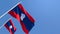 3D rendering of the national flag of Laos waving in the wind