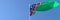 3D rendering of the national flag of Namibia waving in the wind