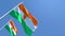 3D rendering of the national flag of Niger waving in the wind