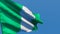 3D rendering of the national flag of Nigeria waving in the wind
