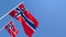 3D rendering of the national flag of Norway waving in the wind