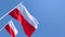 3D rendering of the national flag of Poland waving in the wind