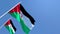 3D rendering of the national flag of Sahrawi Arab waving in the wind