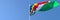 3D rendering of the national flag of Seychelles waving in the wind