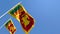 3D rendering of the national flag of Sri Lanka waving in the wind