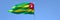3D rendering of the national flag of Togo waving in the wind