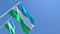 3D rendering of the national flag of Uzbekistan waving in the wind