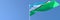 3D rendering of the national flag of Uzbekistan waving in the wind