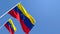 3D rendering of the national flag of Venezuela waving in the wind