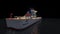 3D rendering of the naval ship