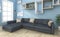 3d rendering nice sofa in small blue living room