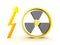 3D Rendering of nuclear energy logo