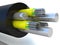 3d rendering of an optic fiber cable