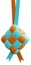 3D rendering orange blue ketupat malay rice cake illustration for islamic festival theme