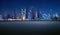 3d rendering Panoramic side view asphalt road on night