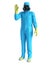 3D rendering of person in hazmat suit stopping you