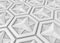 3d rendering. perspective view of modern white star hexagonal pattern background