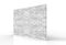 3d rendering. perspective view of textured dirty white brick block wall with clipping path on gray background.
