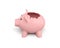 3d rendering of a pink ceramic piggy bank