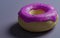 3D rendering pink color donut sweet food
