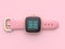 3d rendering pink minimal abstract technology equipment smart watch