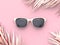 3d rendering Pink scene abstract sunglasses summer concept