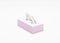 3D rendering of a pink tissue box on a white background.